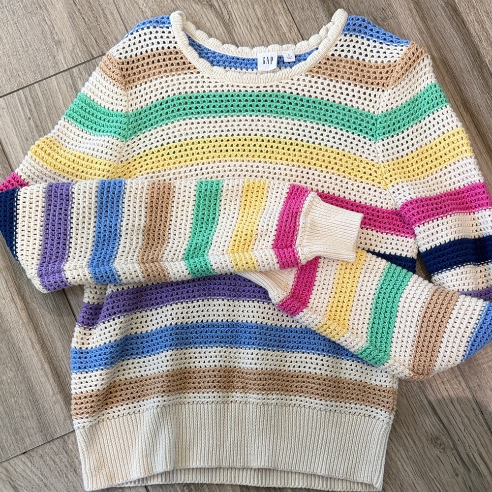 GAP Women's Colorful Striped Knit Sweater
